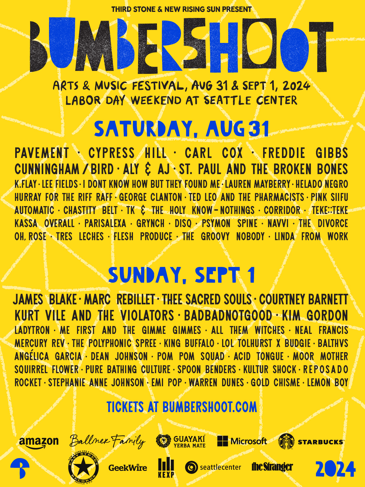 Buy Tickets to Bumbershoot 2024: Arts and Music Festival in Seattle on Aug  31, 2024 - Sep 01,2024